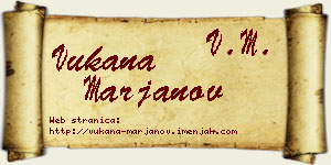 Vukana Marjanov vizit kartica